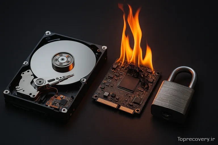 ریکاوری هارد سوخته بازیابی اطلاعات هارد سوخته