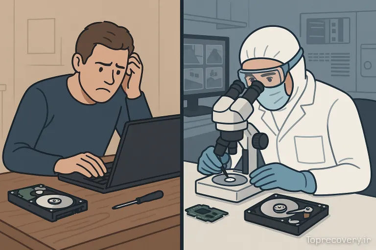 تفاوت ریکاوری خانگی با ریکاوری تخصصی