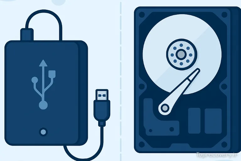 تفاوت ریکاوری هارد اکسترنال اینترنال